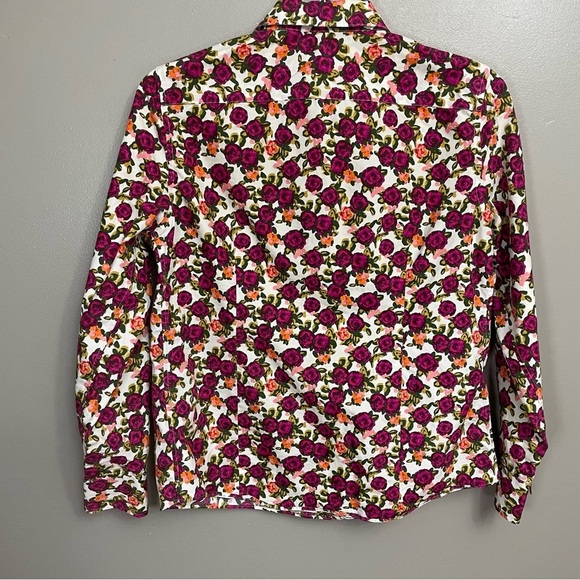 Lands’ End women’s size 8 Petite Floral supima cotton pink - Picture 5 of 10